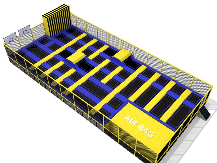 Commercial Kids Indoor Playground Equipment Big Slides Trampoline Park Ball Pits