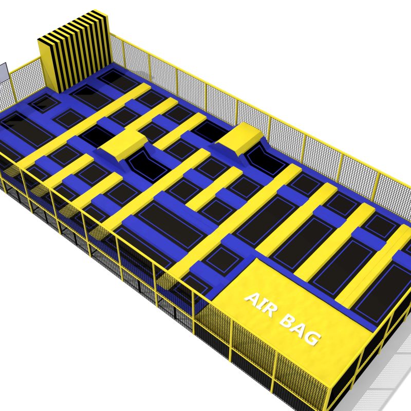 Commercial Kids Indoor Playground Equipment Big Slides Trampoline Park Ball Pits