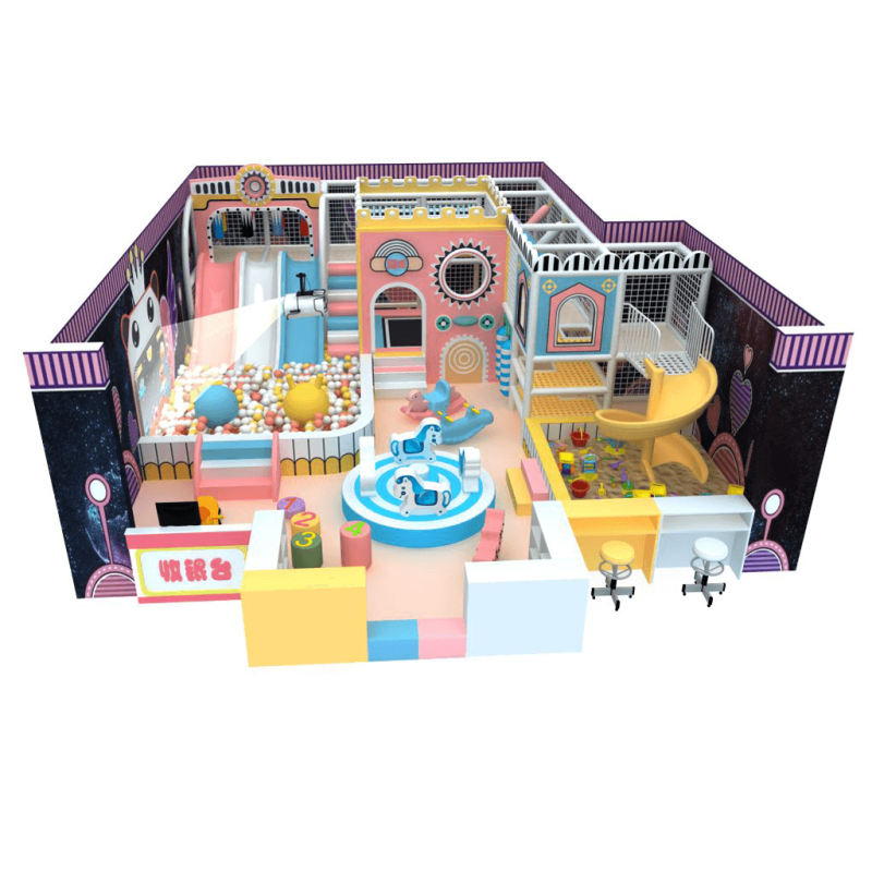 high quality customized indoor play set trampoline park indoor playground