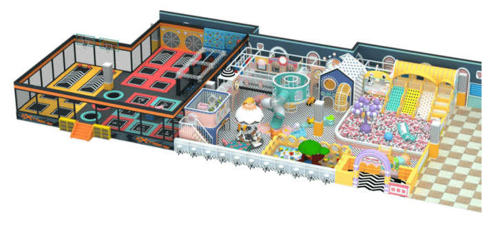 Children's Indoor Playground Equipment Foam Trampoline Park