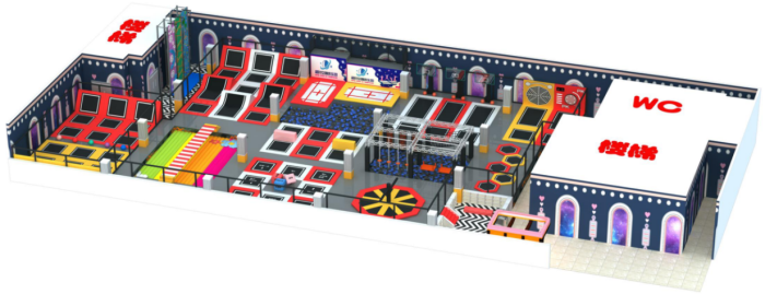 Fitness Bed Jumping Bungee Trampoline Park