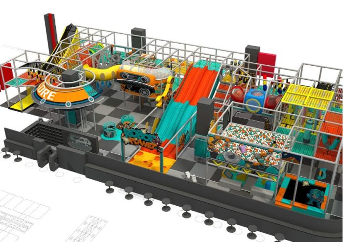 Playground Equipment Maze Commercial Kids Indoor Playground with Big Slides