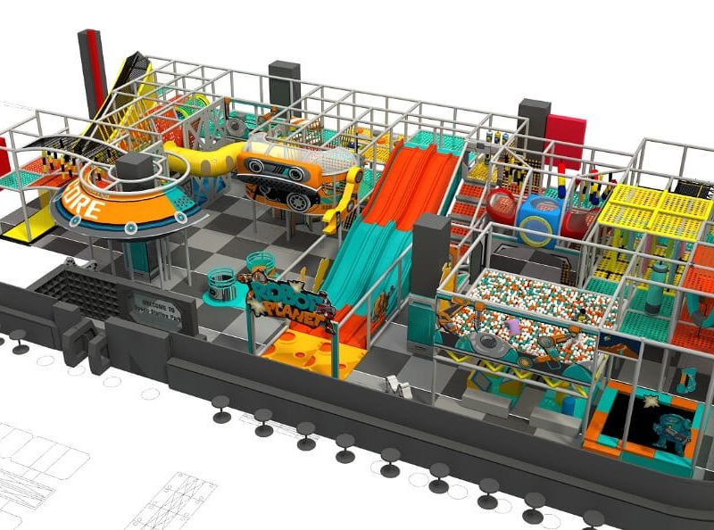 Playground Equipment Maze Commercial Kids Indoor Playground with Big Slides