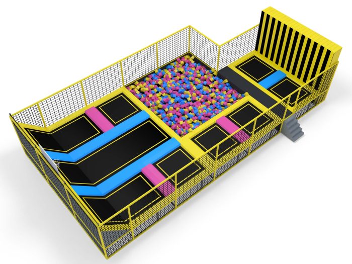 Indoor Shopping Playground Space Theme trampoline for Kids