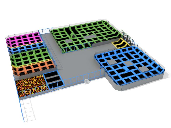 Large Indoor Trampoline with foam pit and dodge ball - Image 3