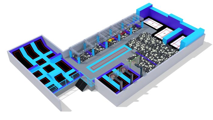 Indoor Amusement Facilities Adult Trampoline Park Large Trampoline Gymnasium