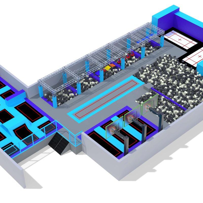 Indoor Amusement Facilities Adult Trampoline Park Large Trampoline Gymnasium