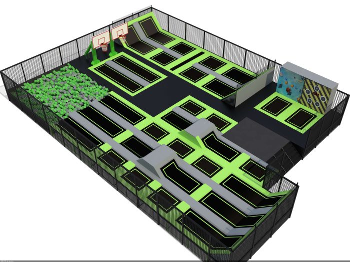 Kid Indoor Amusement Jump Trampoline Park Indoor Trampoline Equipment
