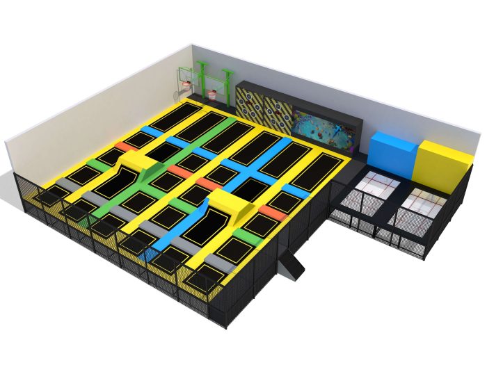 Customized Size Small Trampoline Park for Kids basketball