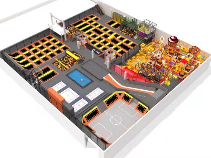 Trampoline Park with Slide and Climbing Walls - Image 2