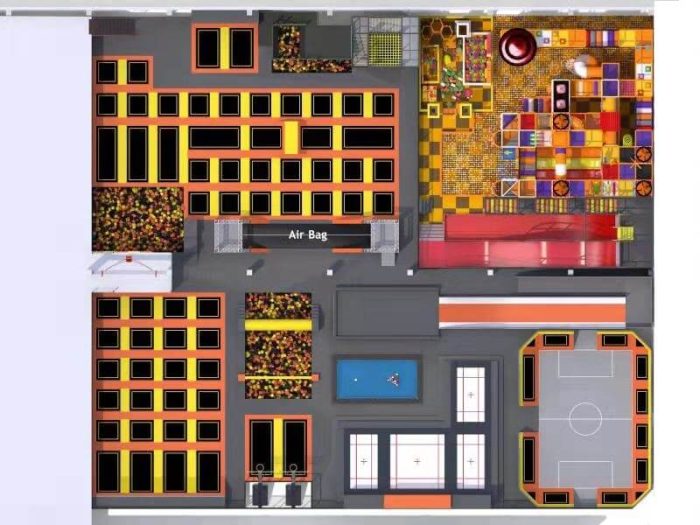 Trampoline Park with Slide and Climbing Walls - Image 3