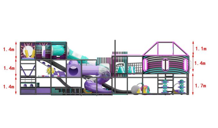 Cyberpunk science and technology indoor playground - Image 4