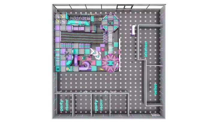 Cyberpunk science and technology indoor playground - Image 3
