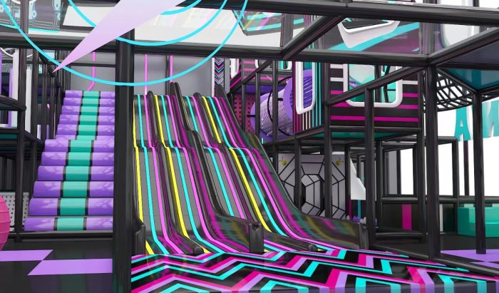 Cyberpunk science and technology indoor playground - Image 2