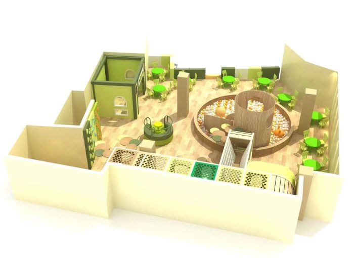Customized Commercial Indoor Playground Wooden Tree House Slide Amusement Park Cafe Kids Soft Play Equipment. - Image 4