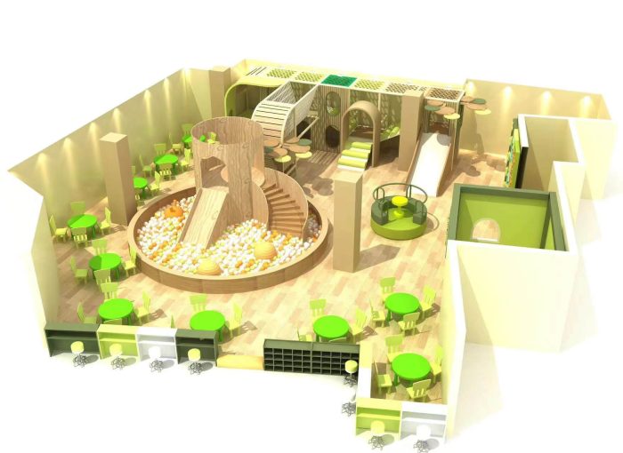 Customized Commercial Indoor Playground Wooden Tree House Slide Amusement Park Cafe Kids Soft Play Equipment. - Image 2