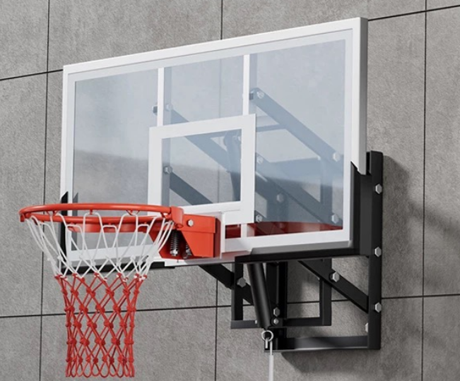 Trampoline basketball stand