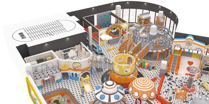 Customize the space style indoor playground trampoline park. - Image 6