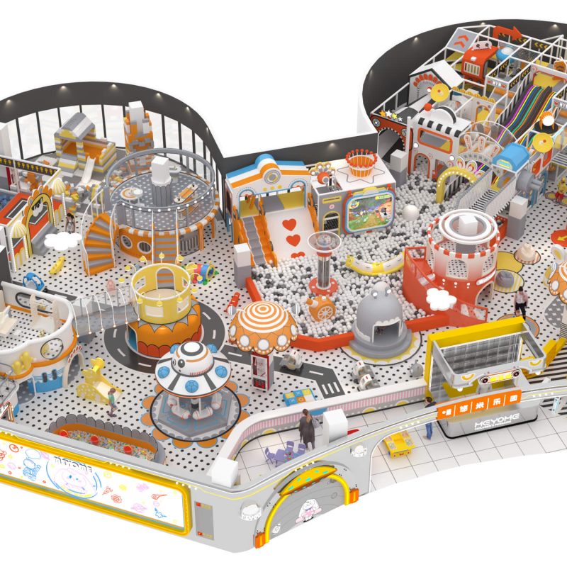 Customize the space style indoor playground trampoline park.