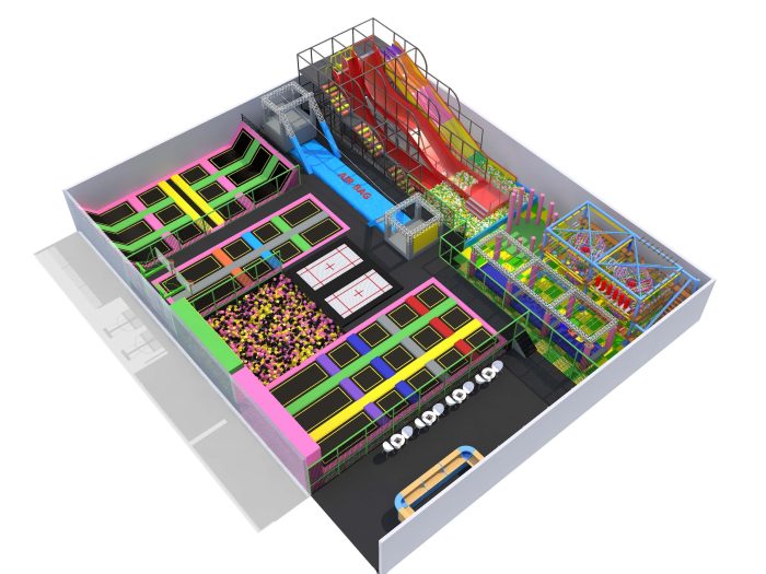 Attraction Entertainment Ride Jumping Trampoline Park Children Indoor