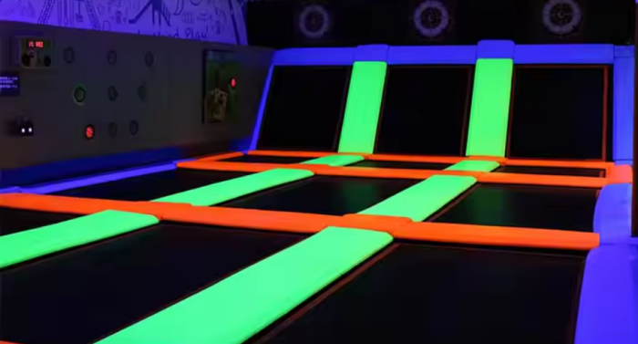 Fluorescent Glow Trampoline Park for Kids