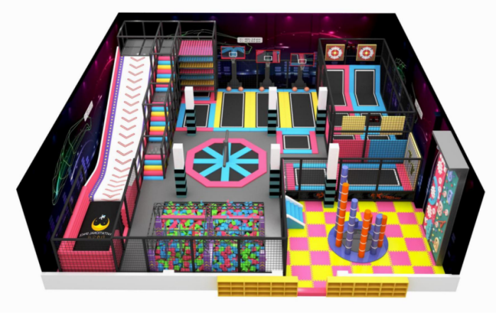 Customized Design Family Entertainment Center With Trampoline Park