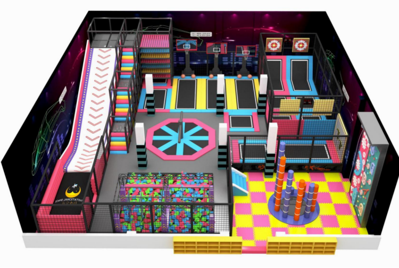 Customized Design Family Entertainment Center With Trampoline Park