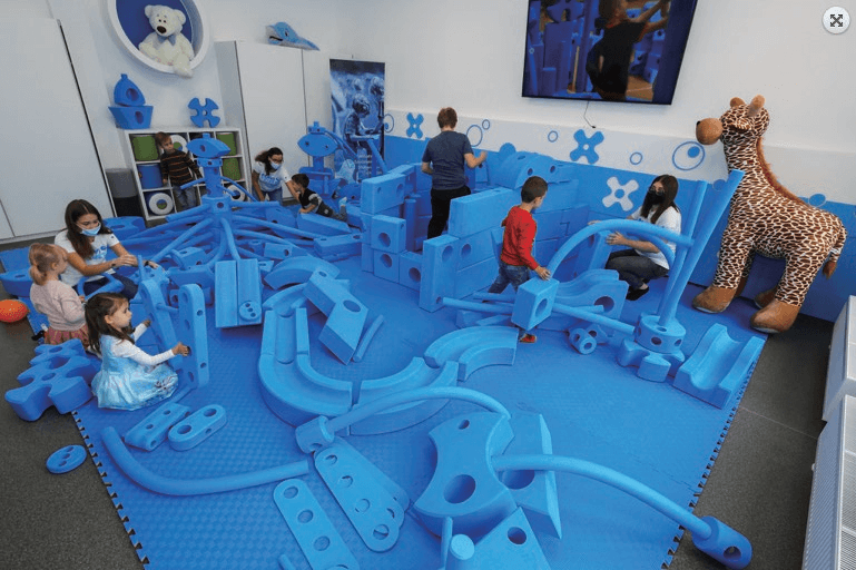 Wholesale Giant Blue EVA Foam Building Blocks Soft Play Equipment Educational Toys for Playground, Kindergarten