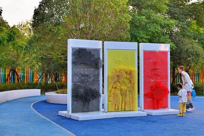 Shopping Mall Needle Curtain Three-dimensional Needle Carving - Image 3
