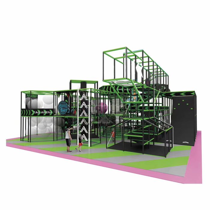 Newest Ninja Tag Interactive Arena Indoor Multi-levels Assault Course - Image 2