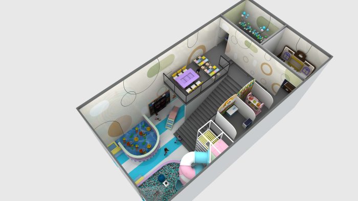 Customized High Quality Multi-fun Children's Themed Indoor Playground with Multiple Large Slides