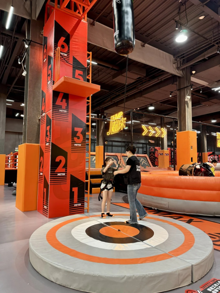 Jump In The Air,Hold Onto Bag,Indoor Rock Climbing Leap of faith - Image 3