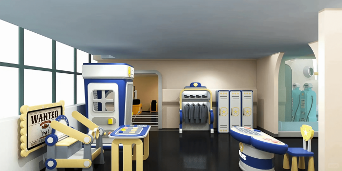 Pretend Indoor Playground Police Station Theme Role Play Equipment