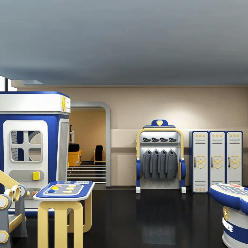 Pretend Indoor Playground Police Station Theme Role Play Equipment