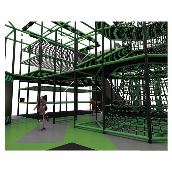 Newest Ninja Tag Interactive Arena Indoor Multi-levels Assault Course - Image 4