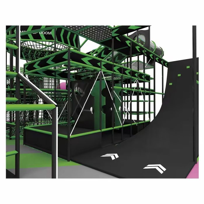 Newest Ninja Tag Interactive Arena Indoor Multi-levels Assault Course - Image 5