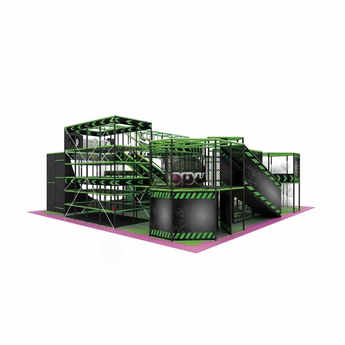 Newest Ninja Tag Interactive Arena Indoor Multi-levels Assault Course - Image 6