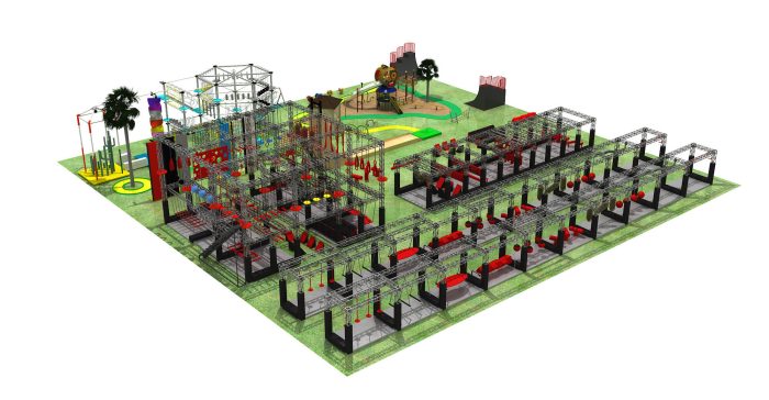 Factory's Custom-Made Indoor Commercial Ninja Obstacle Course for Kids - Image 6