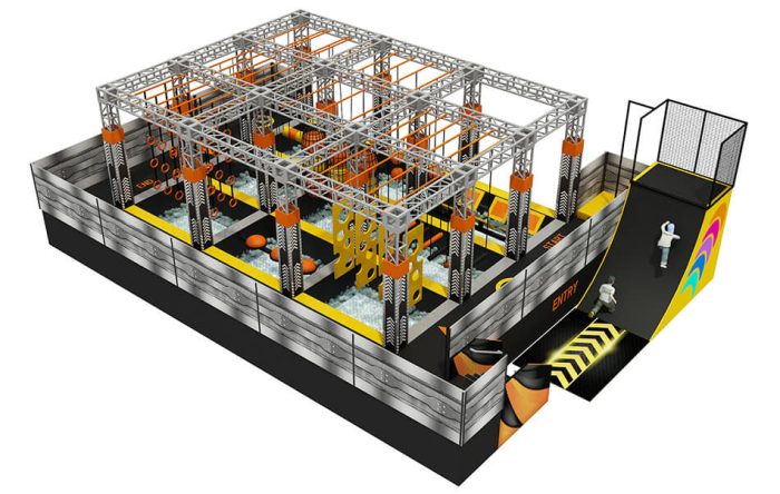 Factory's Custom-Made Indoor Commercial Ninja Obstacle Course for Kids