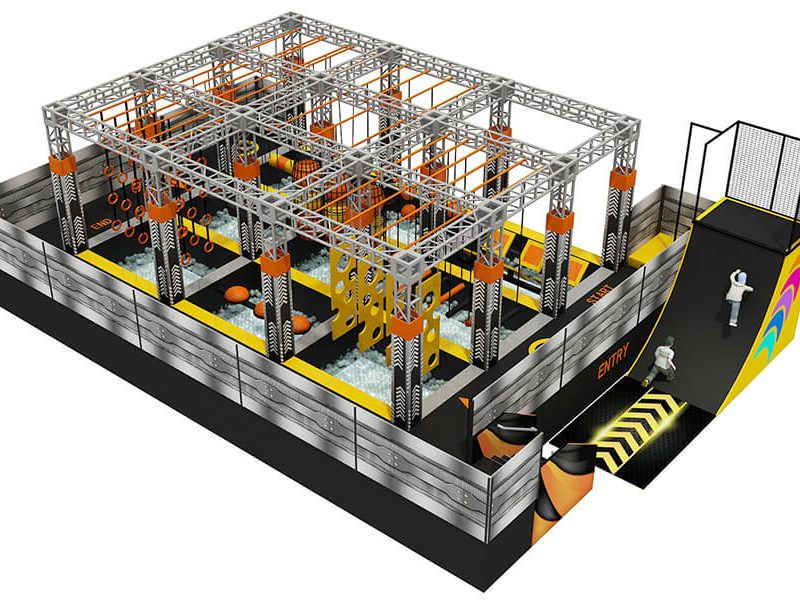 Factory's Custom-Made Indoor Commercial Ninja Obstacle Course for Kids