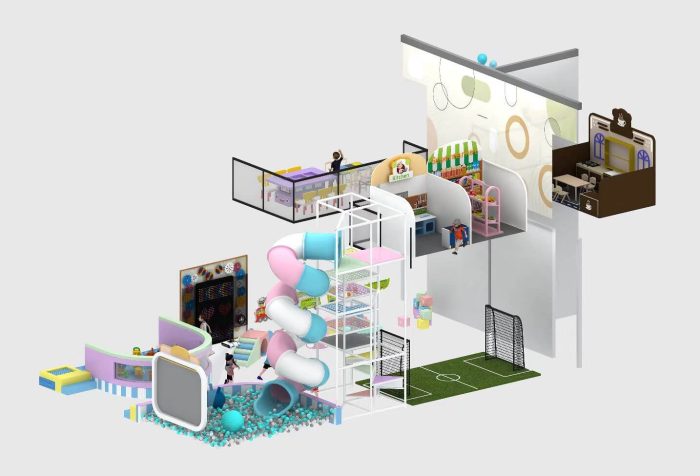Customized High Quality Multi-fun Children's Themed Indoor Playground with Multiple Large Slides - Image 7