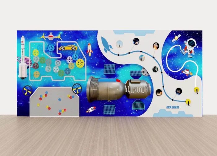 Customized Indoor Science Rotating gear Play Center Wall Corridor Design - Image 2