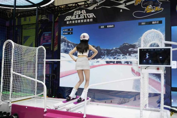 Simulate the real skiing sensation