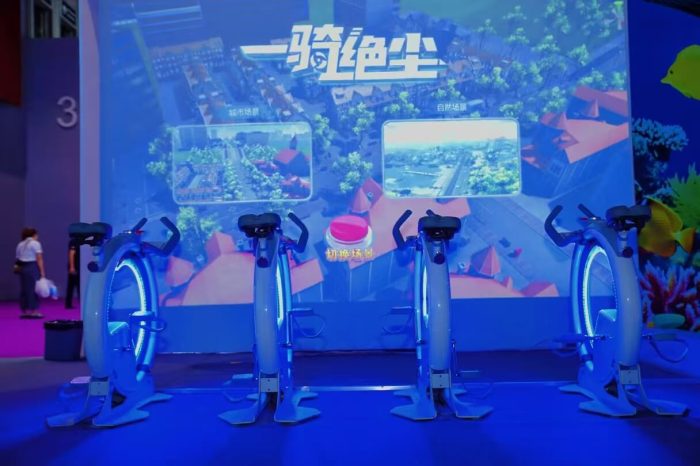 Interactive sports bicycle