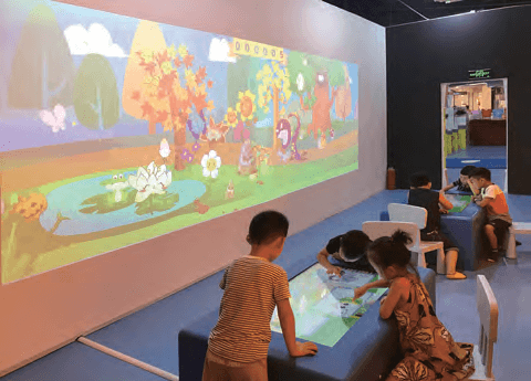 AR pins brush Drawing Interactive projection,