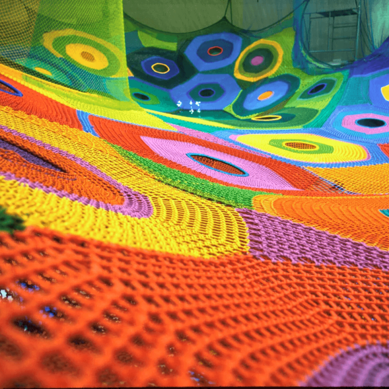 Rainbow Net Playground rainbow climbing net